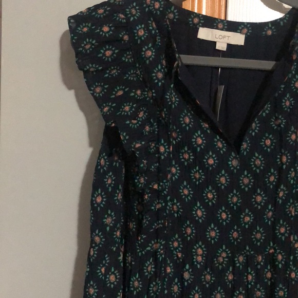 Loft Printed Sleeveless Dress - Picture 2 of 4